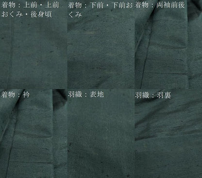 平和屋着物●男性 紬 アンサンブル 鉄色 正絹 逸品 未使用 DABB0627ud