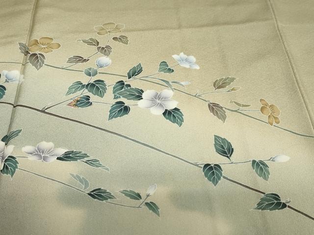 平和屋着物●訪問着 友禅 作家物 枝花文 暈し染め 正絹 逸品 DABB0631ud