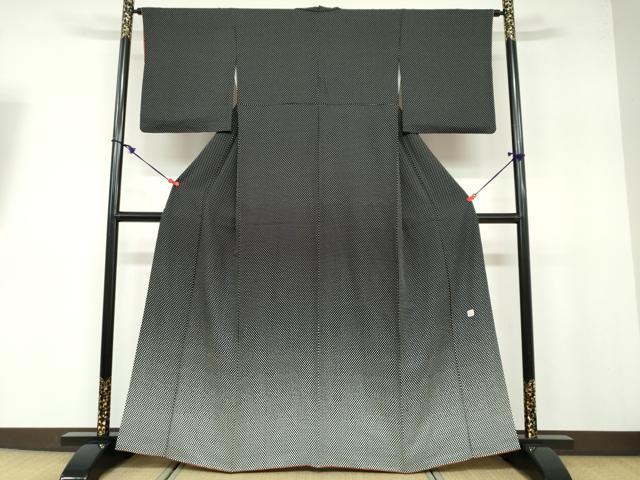 平和屋着物●訪問着 作家物 行儀 黒地 正絹 逸品 DABB0645ud