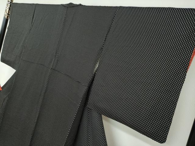 平和屋着物●訪問着 作家物 行儀 黒地 正絹 逸品 DABB0645ud