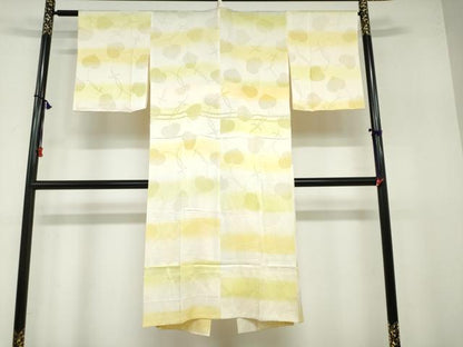 平和屋着物●長襦袢 無双仕立て 蔦の葉地紋 暈し染め 正絹 逸品 DABB0650ud