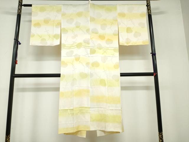 平和屋着物●長襦袢 無双仕立て 蔦の葉地紋 暈し染め 正絹 逸品 DABB0650ud