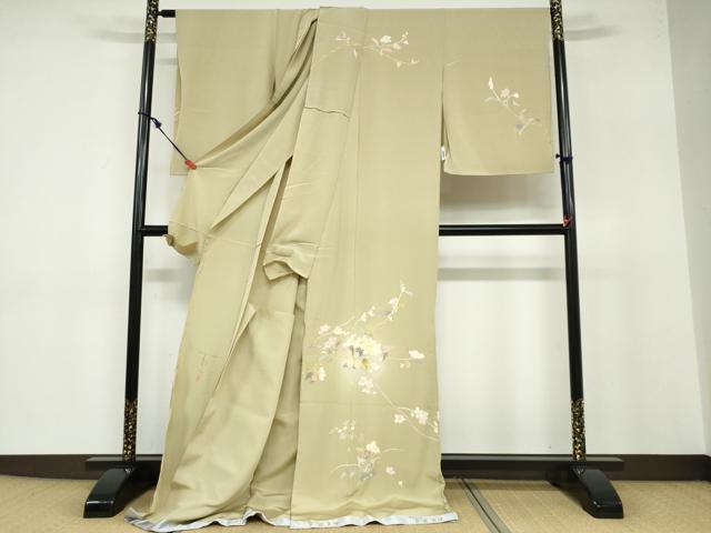 平和屋着物●京加賀友禅 百貫石峰 訪問着 草花文 蛍暈し 仮絵羽 正絹 逸品 未使用 DABB0653ud