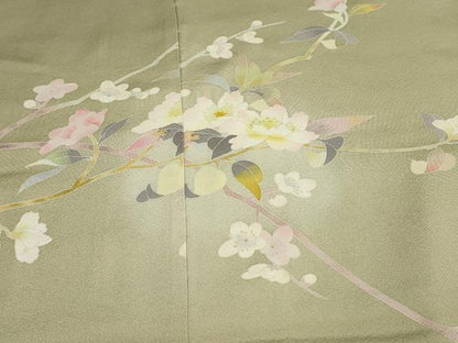 平和屋着物●京加賀友禅 百貫石峰 訪問着 草花文 蛍暈し 仮絵羽 正絹 逸品 未使用 DABB0653ud