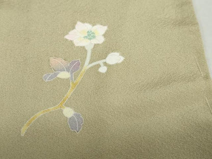 平和屋着物●京加賀友禅 百貫石峰 訪問着 草花文 蛍暈し 仮絵羽 正絹 逸品 未使用 DABB0653ud