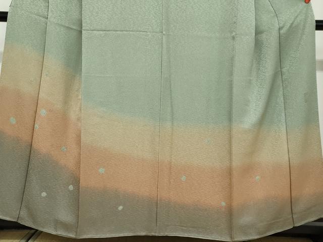 平和屋着物●訪問着 作家物 絞り 花霞文 暈し染め 金彩 正絹 逸品 DABB0655ud