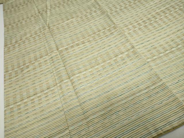 平和屋着物●上質な紬 変わり縞 正絹 逸品 DABB0664ud