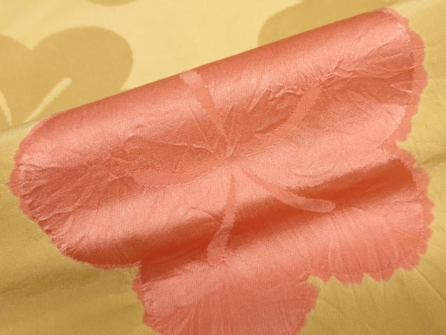 平和屋着物●振袖用長襦袢 袷 舞桜文 半衿刺繍 正絹 逸品 DABB0665ud