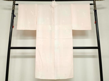 平和屋着物●長襦袢 袷 鈴地紋 暈し染め 半衿刺繍 正絹 逸品 DABB0666ud