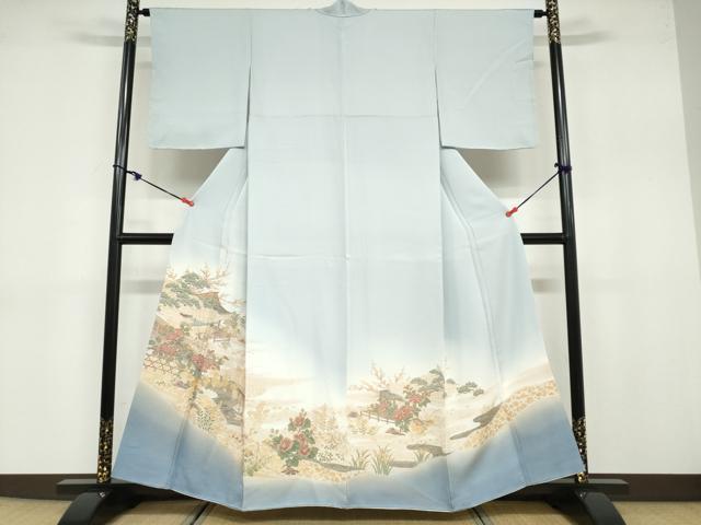 平和屋着物●豪華色留袖 寿光織 栄華春秋園 暈し染め 金糸 正絹 逸品 DABB0667ud