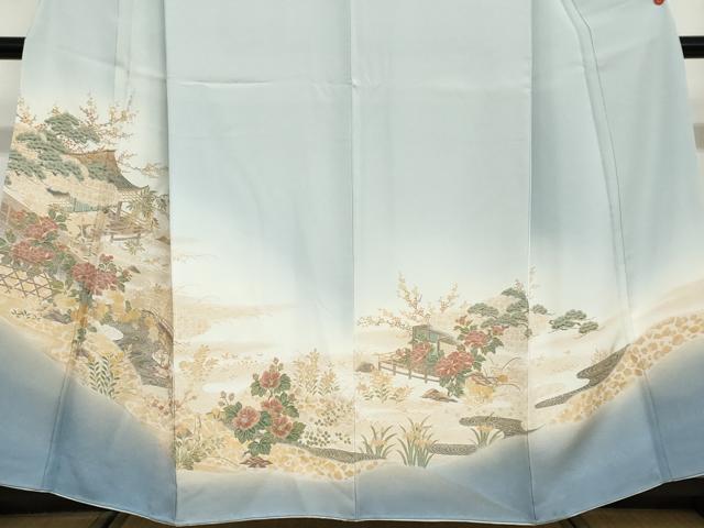 平和屋着物●豪華色留袖 寿光織 栄華春秋園 暈し染め 金糸 正絹 逸品 DABB0667ud