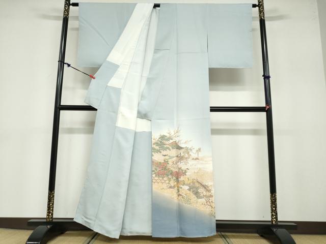 平和屋着物●豪華色留袖 寿光織 栄華春秋園 暈し染め 金糸 正絹 逸品 DABB0667ud