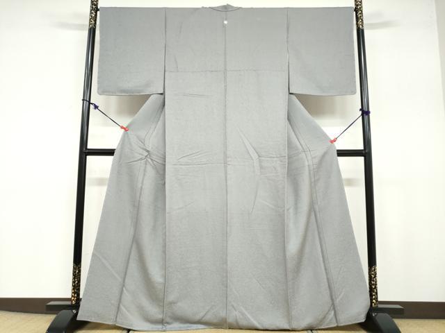 平和屋着物●上質な色無地 花鳥地紋 豆がら茶色 さが美扱い 正絹 逸品 未使用 DABB0669ud