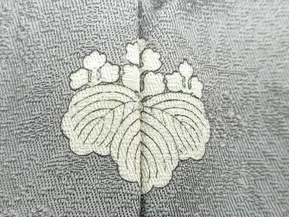 平和屋着物●上質な色無地 花鳥地紋 豆がら茶色 さが美扱い 正絹 逸品 未使用 DABB0669ud