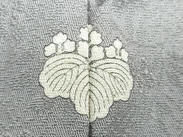 平和屋着物●上質な色無地 花鳥地紋 豆がら茶色 さが美扱い 正絹 逸品 未使用 DABB0669ud