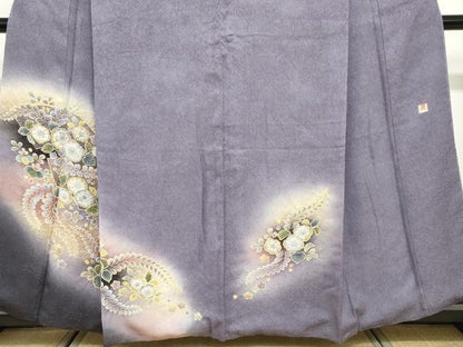 平和屋着物●伝統工芸士 寺谷昇 訪問着 辻が花 暈し染め 金通し地 正絹 逸品 DABB0673ud