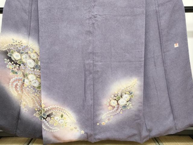 平和屋着物●伝統工芸士 寺谷昇 訪問着 辻が花 暈し染め 金通し地 正絹 逸品 DABB0673ud