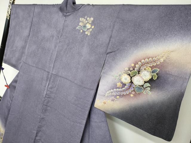 平和屋着物●伝統工芸士 寺谷昇 訪問着 辻が花 暈し染め 金通し地 正絹 逸品 DABB0673ud