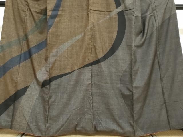 平和屋着物●本場大島紬 訪問着 7マルキ 抽象文様 正絹 逸品 DABB0682ud