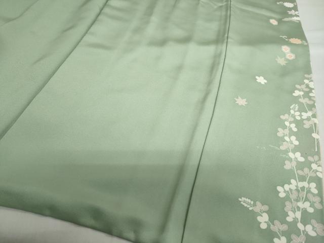 平和屋着物●訪問着 駒刺繍 雪輪草花文 暈し染め 金彩 正絹 逸品 未使用 DABB0683ud