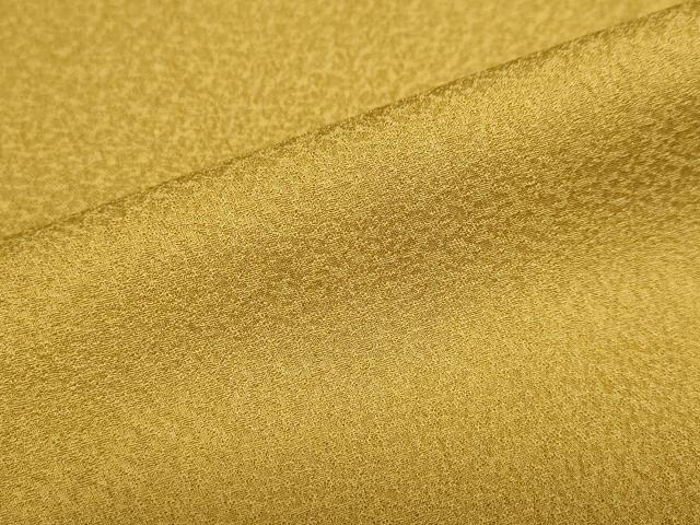 平和屋着物●上質な色無地 紋意匠 山吹茶色 ロング丈 正絹 逸品 未使用 DABB0688ud