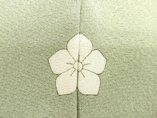 平和屋着物●上質な色無地 若菜色 正絹 逸品 DABB0691ud
