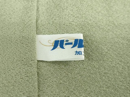 平和屋着物●上質な色無地 若菜色 正絹 逸品 DABB0691ud