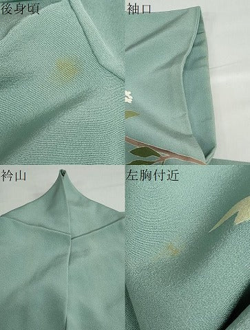 平和屋着物●本加賀友禅作家 成竹登茂男 訪問着 枝花文 暈し染め 正絹 逸品 DABB0692ud