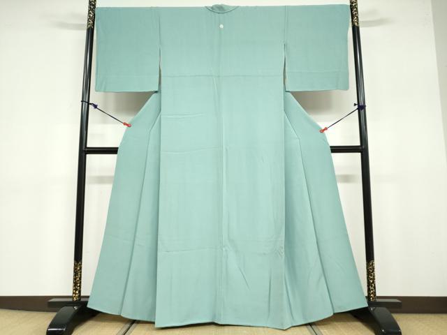 平和屋着物●上質な色無地 青竹色 正絹 逸品 DABB0697ud