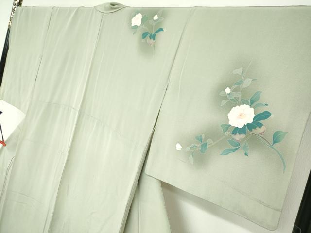 平和屋着物●訪問着 友禅 作家物 枝椿文 暈し染め 正絹 逸品 DABB0700ud