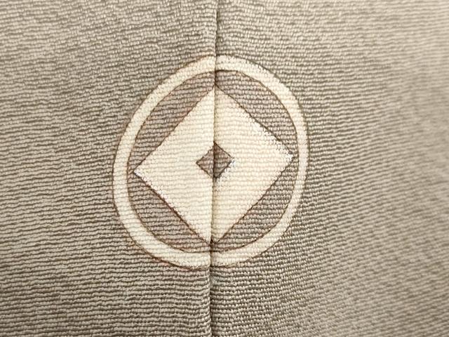 平和屋着物●上質な色無地 作家物 幻の染 岩石染 茶鼠色 正絹 逸品 未使用 DABB0703ud