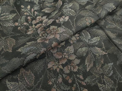 平和屋着物●本場大島紬 9マルキ 草花文 正絹 逸品 DABB0708ud