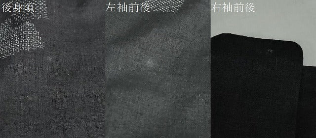 平和屋着物●本場結城紬 重要無形文化財 100亀甲 飛び亀甲柄 箔散らし文 黒地 正絹 逸品 DABB0710ud