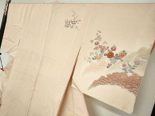 平和屋着物●創業460年・千總 訪問着 草花文 暈し染め 金彩 西武百貨店扱い 正絹 逸品 DABB0712ud