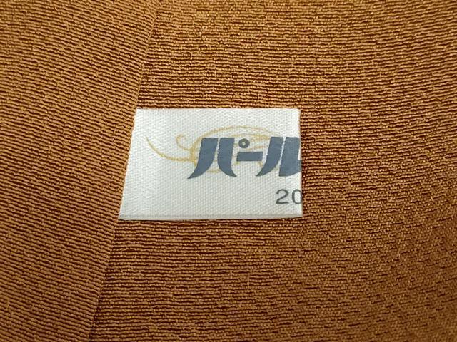 平和屋着物●上質な色無地　土色　正絹　逸品　DABC2809ud