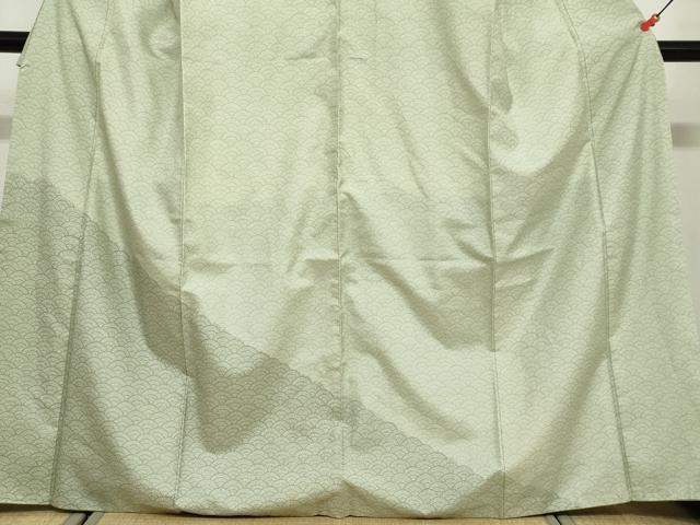 平和屋着物●本場染大島紬 訪問着 青海波 正絹 逸品 DABB0717ud