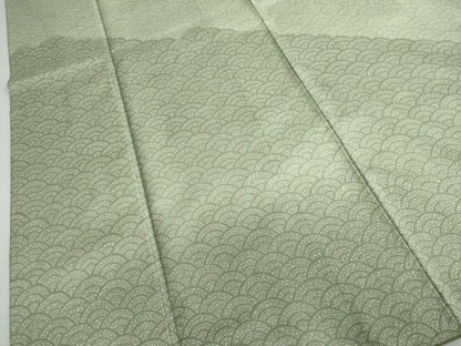 平和屋着物●本場染大島紬 訪問着 青海波 正絹 逸品 DABB0717ud