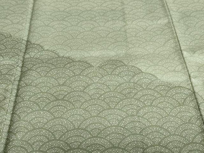 平和屋着物●本場染大島紬 訪問着 青海波 正絹 逸品 DABB0717ud
