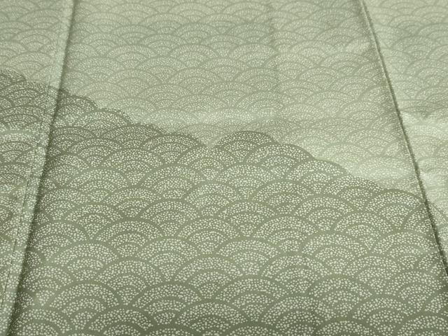 平和屋着物●本場染大島紬 訪問着 青海波 正絹 逸品 DABB0717ud