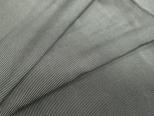 平和屋着物●江戸小紋 万筋 黒色×白色 正絹 逸品 未使用 DABB0730ud
