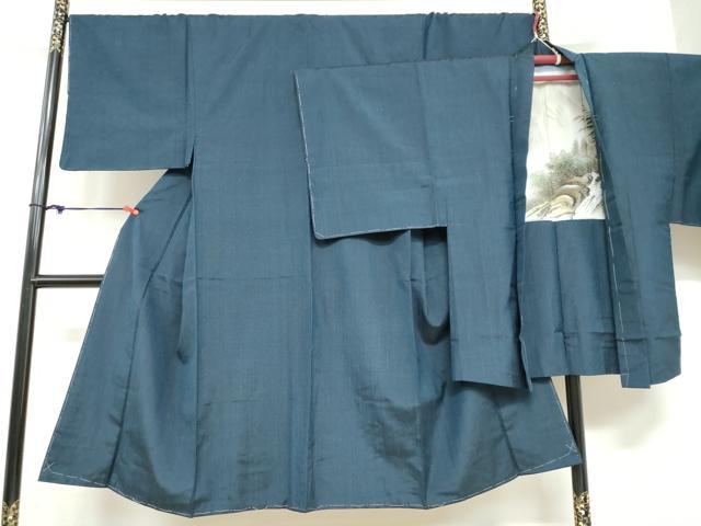 平和屋着物●男性 紬 アンサンブル 褐返色 正絹 逸品 未使用 DABB0732ud