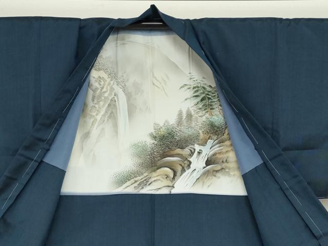 平和屋着物●男性 紬 アンサンブル 褐返色 正絹 逸品 未使用 DABB0732ud