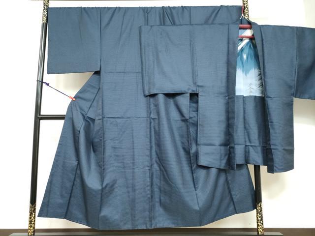 平和屋着物●男性 紬 アンサンブル 長羽織 100亀甲 総詰め キングサイズ 正絹 逸品 DABB0733ud