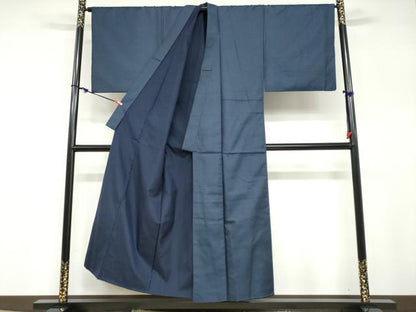 平和屋着物●男性 紬 アンサンブル 長羽織 100亀甲 総詰め キングサイズ 正絹 逸品 DABB0733ud