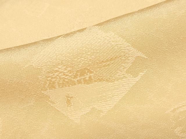 平和屋着物●上質な色無地 箔散らし地紋 杏色 正絹 逸品 DABB0736ud