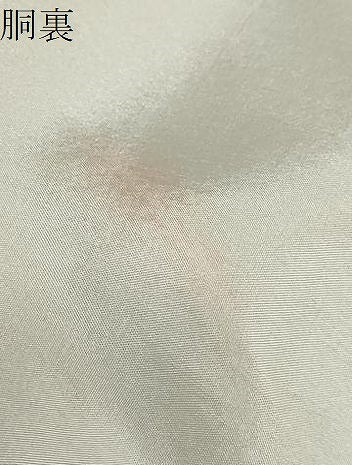 平和屋着物●上質な色無地 花蝶地紋 山吹茶色 ロング丈 正絹 逸品 DABB0741ud