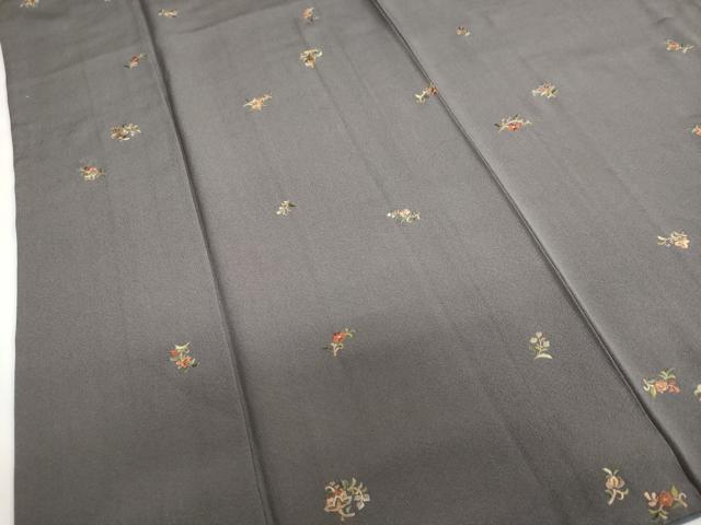 平和屋着物●上質な小紋 総刺繍 草花文 金銀彩 正絹 逸品 DABB0743ud