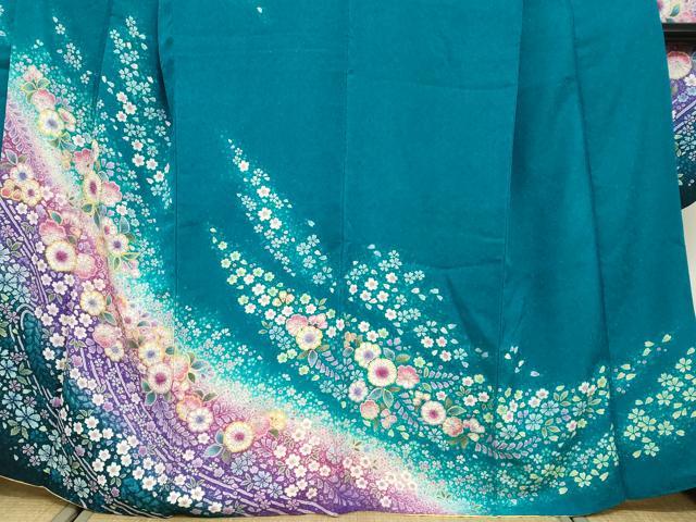 平和屋着物●豪華振袖 絞り 辻が花 銀通し地 やまと誂製 正絹 逸品 DABB0750ud
