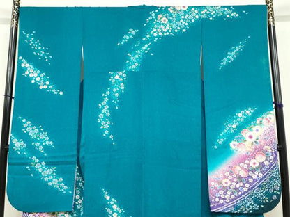 平和屋着物●豪華振袖 絞り 辻が花 銀通し地 やまと誂製 正絹 逸品 DABB0750ud
