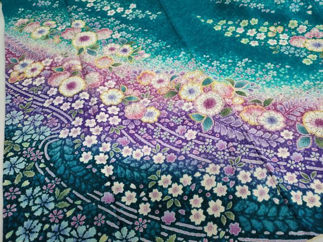 平和屋着物●豪華振袖 絞り 辻が花 銀通し地 やまと誂製 正絹 逸品 DABB0750ud